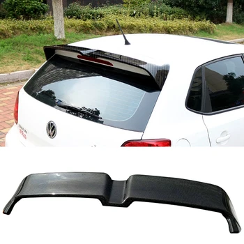 Par Volkswagen POLO 2010-2016 ABS spoilers Primer vai Oglekļa Šķiedras Dekoratīvie modelis aizmugurējo spārnu spoilers