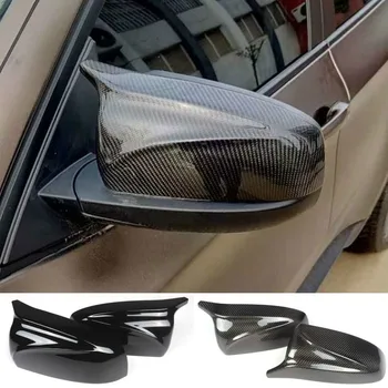 Pāris Oglekļa Šķiedras/ABS Spoguļa Vāciņš X5 X6 Automašīnas Sānu Atpakaļskata Spogulis Klp Vāciņu Nomaiņa BMW X5 X6, E70, E71, 2007. - 2013. gadam