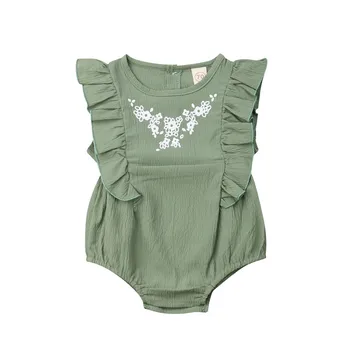 0-24M Vasaras Jaundzimušajiem Bērniem, Baby Girl Apģērbu Ruffles Kokvilnas Mežģīnes Romper Elegants Cute Princese Sunsuit jauki Playsuit Tērpiem