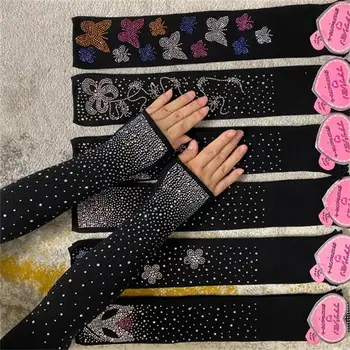 10 design Black punk džemperis Sexy Disco deju kostīms puse fingerless ilgi cimdi mazumtirdzniecības