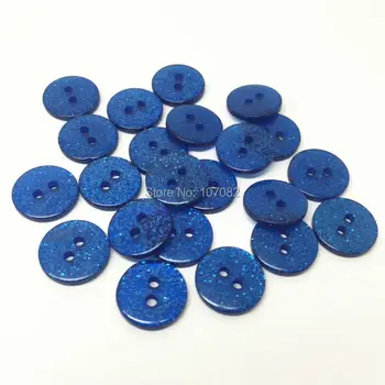 1000pcs Royal Blue Kārta Spīguļi, Mirdzoša Pogas Sveķu 2 Caurumi, Pogas, Šūšanas Scrapbooking Izrotājumu 13mm 170119