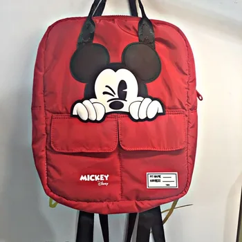 2019 Disney jaunas sarkanās Mickey mugursoma no ceļojumu mugursoma dāmas karikatūra ikdienas soma 3603