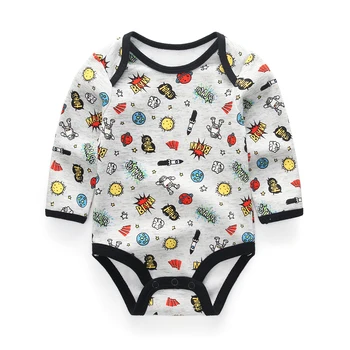 2020. gadam Jaundzimušo Bērnu zēnu Rudens&Ziemas Karikatūra Drēbes ar garām Piedurknēm Jumpsuit baby romper+bikses 6PCS/DAUDZ Zīdaiņu komplekti 9074