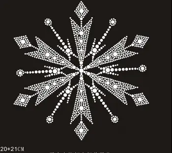 2pc/daudz Iesaldēja sniegpārslas karstā noteikt rhinestone pārvedumi dzelzs kristāla pārvedumi dizaina aplikācijas ielāpus kreklu, kleitu, mēteli 486