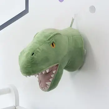 3D Multiplikācijas filmu Dzīvnieku Galvas Dinozauru Pildījumu Plīša Rotaļlieta Bērniem, Guļamistaba, Bērnistaba Istabā pie Sienas Karājas Dekori 3935
