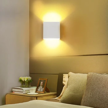 7W Art Deco LED Sienas Lampa 85-265V Alumīnija Dzelzceļa Projekta LED Diožu Sienas lampada, Lai Guļamistaba, Dzīvojamā Istaba 5447