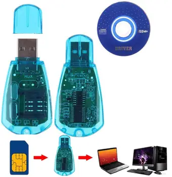 Karstā pārdošanas ! Zila SIM Kartes Lasītājs Copy/Cloner/Rakstnieks/Backup Komplekts SIM Kartes Lasītājs GSM, CDMA + CD Mobilais SMS Backup 3125
