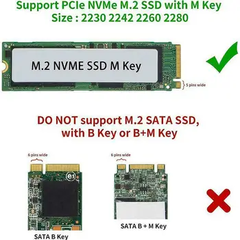 M. 2. NVME SSD USB 3.1 Adapteri PCI-E USB 3.0 SSD Solid State Drive Iekšējā Converter Karti 2242/2260/2280 SSD 2183