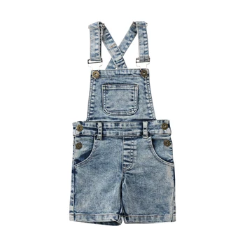 Modes Bērniem, Baby Meitene Zēns Deinm Krūšautlenču Bikses (Dungriņi) Romper Apģērbs Vasaras Apģērbs 6M-6T 6519