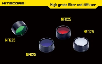 Nitecore NFR25 NFD25 NFB25 NFG25 Multicolour Lukturīti Filtrs 25.4 MM Piemērots Lāpu ar Galvu 25.4 MM 674