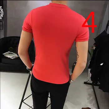 Vasaras īsām piedurknēm t-krekls vīriešu kokvilnas personības jauniešu apģērbu apaļu kakla Slim korejiešu versija tendenci jaunu compas 730