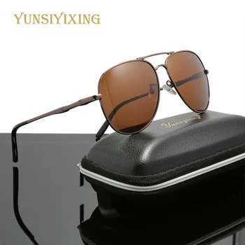 YSYX Vintage Polarizētās Lēcas Vīriešu Saulesbriļļu Zīmolu Brilles Classic Izmēģinājuma Zvejas Saules Brilles Anti Blue ray saules aizsardzības 6121