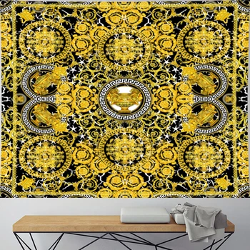 Zelta Bohemia dzeltena macrame Gobelēns Vintage sienas, paklāja Retro macrame Sienas Karājas mājas dekoru boho mājas dekoru 11949