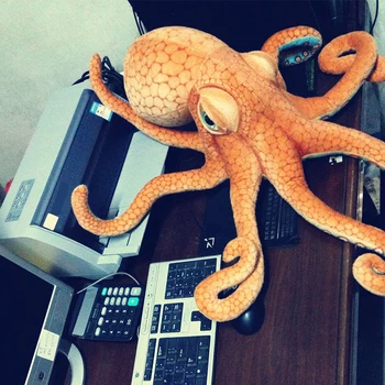 55cm Jaunas Milzu Imitētu astoņkāji Pildījumu Rotaļlieta Augstas Kvalitātes dabīgas Pildījumu Jūras Dzīvnieku Lelle Plīša rotaļlietas Bērniem Zēns Dāvanu M128