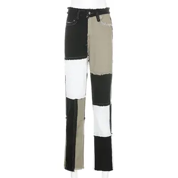 Vangull Y2K Augstas Starām. Džinsi Sievietēm Jaunu Gadījuma Ilgi Trouses Dāmas Lupatu Modes Džinsa Bikses, Capri Kabatas Streetwear Bikses