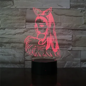 Ariana Grande Plakātu Slavenību Dziedātāja Kaķu Meitene Faniem Dāvanu Guļamistabai Dekoratīvās 3d Led Nakts Gaisma Tabula Nightlight Dropshipping