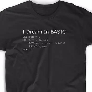 Basic Programmēšanas Valodu, Datoru T Krekls Retro Video Spēli Geek Smieklīgi Nerd Teefree Kuģniecības Mens Jauno Vasaras Kokvilnas T Krekli