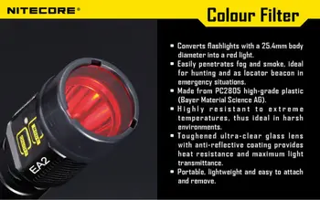 Nitecore NFR25 NFD25 NFB25 NFG25 Multicolour Lukturīti Filtrs 25.4 MM Piemērots Lāpu ar Galvu 25.4 MM