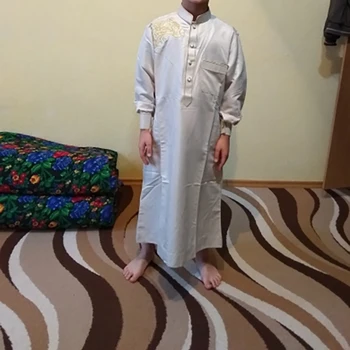 Pusaudzis Zēns Arābu Drēbes, Bērnu, Garās Piedurknes Emboridery Saūda Arābija Musulmaņu Islama Apģērbi Vīriešiem Thobe Ramadāna Kostīmi Kaftan