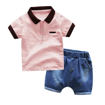 Tem Doger Zēnu Apģērbu Komplekti 2018. Gada Vasarā Bērni Zēns Ikdienas Apģērbs T-krekli+Džinsa Bikses 2GAB Bērniem Zēns Tērpiem noteikti 2-6Y