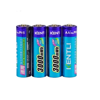 KENTLI 32pcs/daudz Stabils spriegums 3000mWh aa baterijas, 1.5 V uzlādējams akumulators litija polimēru li-ion akumulatoru, fotokamera ect
