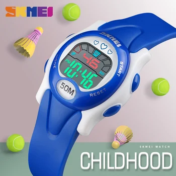 SKMEI 50M Ūdensizturīgs Bērniem LED Digitālo Skatīties Bērniem Elektronisko rokas pulksteņi Stop Chronograph Watch Zēni Meitenes Sporta Pulksteņi