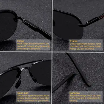 SPLOV Retro Modes Izmēģinājuma Braukšanas Saulesbrilles Vīriešiem, Sievietēm Polarizētas Saules Brilles Metāla Rāmis Pavasara Eņģēm Klasiskās Brilles UV400