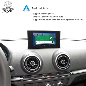 Spogulis Bezvadu Apple CarPlay AndroidAuto Pārbūvēt par Audi A1 A3 A4 iSmart Auto MMI2G MMI3G MIB, B8, B9