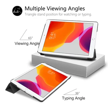Uz Lietu iPad 10.2 2019 Tablet Case for Apple iPad 7. Paaudzes Magnētiskās Stāvēt funnda capa aizsardzības āda +dāvana