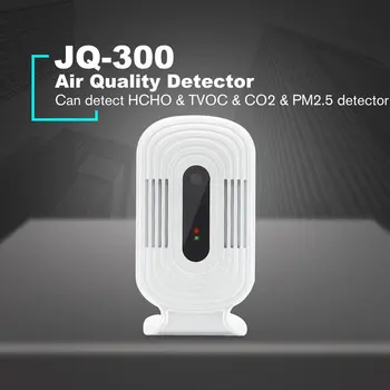 WIFI Mājas Smoga Metru PM2.5/HCHO/TVOC/CO2 Temperatūra Mitrums Uzraudzīt Gaisa Kvalitātes Analīze Testeri Gāzes Analizators ar Detektoru, JQ-300
