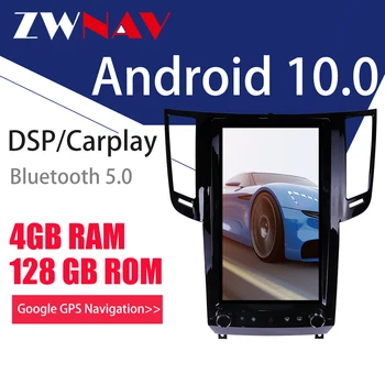 ZWNAV Android 10 4G128GB Tesla Ekrāna Carplay Infiniti FX25 FX35 FX37 QX70 Multimēdiju Atskaņotāju, Auto Audio Stereo Radio