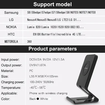 10W QC 2.0 3.0 QI Bezvadu Lādētājs Samsung Galaxy S9 S9+ S8 iPhone 11 Pro Max 8 X XS PRIEKŠSĒDĒTĀJA Bezvadu Lādēšanas Statīvs Turētājs