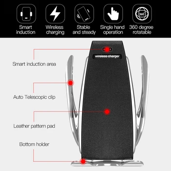 2019 JAUNU Bezvadu lādēšanas Tālruņa Turētāju smart sensors tālruņa turētājs Automātiskā indukcijas iPhone xr Huawei, Samsung Smart Tālruni