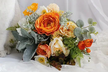 PEORCHID Diezgan Ziedu Līgavas Pušķis 2019 Skaisti Mākslīgie Bridesmaids Pušķi Ramos De Novia Kāzu Pušķi
