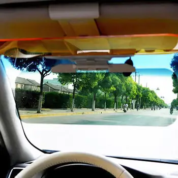 Auto saulessarga HD Anti Žilbinošas Saules gaismas Ieplests Dienu Nakts Redzamības Braukšanas Spogulis UV Reizes Uzsist uz Leju Skaidru priekšstatu Auto saulessargs