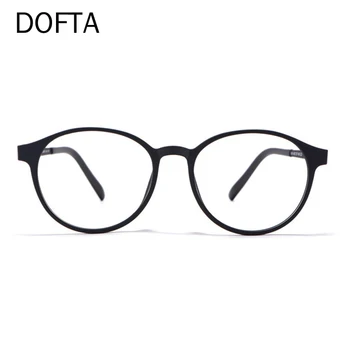 DOFTA Titāna Briļļu Rāmis Sieviešu Vintage Kārta Recepšu Brilles Vīriešiem korejas Tuvredzība, Optisko Briļļu Rāmji 5263