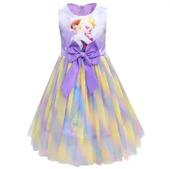 Disney Meitenes Elsa Kleita Vasaras Bērnu Apģērbu Puse Elegants Princese Kleitas Bērnu Meitenēm, Bērniem, Saldēti Mežģīņu Kāzu Kleitas