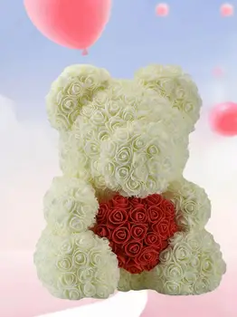 Lācis Rozes Mākslīgie Ziedi Lodziņā Vainags Amatniecības Kāzu Dekorēšana Dāvanu 40CM, Lai Kāzas, Dzimšanas dienas, Valentīna Diena, Mātes Diena