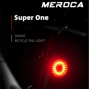 MEROCA Velosipēdu Super Viens aizmugurējos lukturus, Intelligent Sensor Light USB Maksas Velosipēds MX2