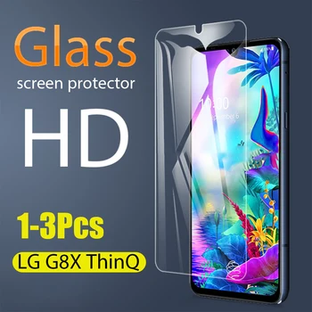 1-3 Gab Pilns Rūdīta Stikla LG G8X ThinQ Ekrāna Aizsargs 2.5 D 9h rūdīta stikla LG G8X ThinQ Aizsardzības Plēves