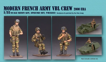 1/35 Mūsdienu franču Armijas Apkalpes karavīrs rotaļlietas Sveķu Modelis Miniatūrā Komplekts unassembly Unpainted