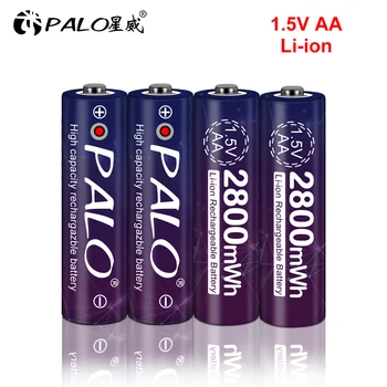 1,5 V AA uzlādējamas litija akumulators Li-ion ion baterijas 2800mwh un USB Ātri smart lādētāju 4715