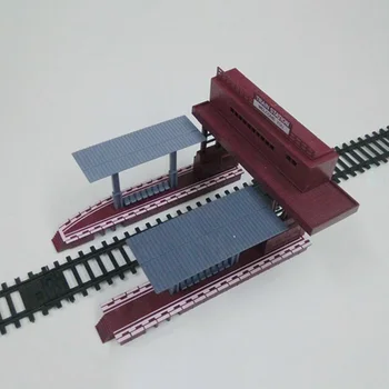 1:87 HO Mēroga Dzelzceļa Skatuves Apdare Stacijas Modelis Smilšu Tabula Ēkas Modeli, būvkonstrukciju Komplekti