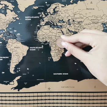 1 Gab. Pasaules kartē 40*30 cm Izdzēšami kartes apdare, sienas uzlīmes, home office studentu mācību aprīkojuma apdares plakāts 185586