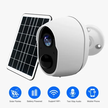 1080P Wifi Akumulatora Kameras IP Akumulatora Drošības Saules Fotokameras Bezvadu Smart Home Kamera Uzraudzības 2MP Ūdensizturīgs ar akumulatoru