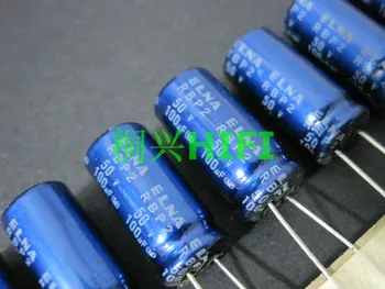 10PCS JAUNU ELNA RBP2 50V100UF 10X20MM zila mantija 50v 100uf audio elektrolītisko kondensatoru R2B 100uF/50V BP 100uf 50v
