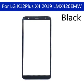 10Pcs\daudz Par LG K40 K12+ K12 Plus K12Plus X4 2019 LMX420EMW LCD Priekšā Touch Screen Stikla Ārējais Objektīva Nomaiņa