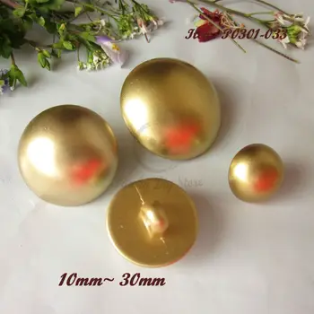 10mm / 11mm / 13mm Augstas kvalitātes Smilšu zelta lode Krekla Pogas, Šūšanas piederumi, Sēņu formas mētelis, pogas, vairumtirdzniecība