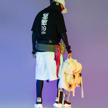 11 BYBB IR TUMŠS Techwear Hip Hop Kravas Šorti Vīriešiem 2020. Gada Vasaras Modes Streetwear Taktiskās Funkcijas Zaudēt Īsās Bikses Jogger Melns