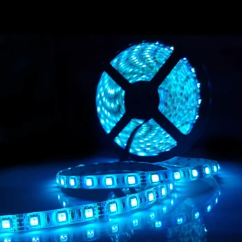 12V LED Lentes Ūdensizturīgs nav ūdensizturīgs 5m/daudz Fiexible LED gaismas SMD 5050 60Led/M RGB/Silti Balts/Balts/Sarkans/Zils papildu spilgti